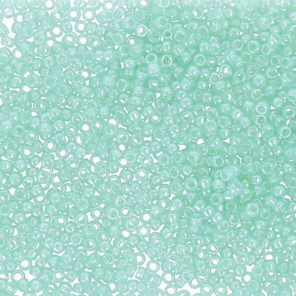 Бисер Toho 15/0 круглый (1.5 мм), 25 г (5х5 г), 0144 бл.зеленый/перл