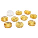 Хрустальные стразы пришивные круглые, желтые 10мм, 10 штук Astra&Craft, РИ002НН10