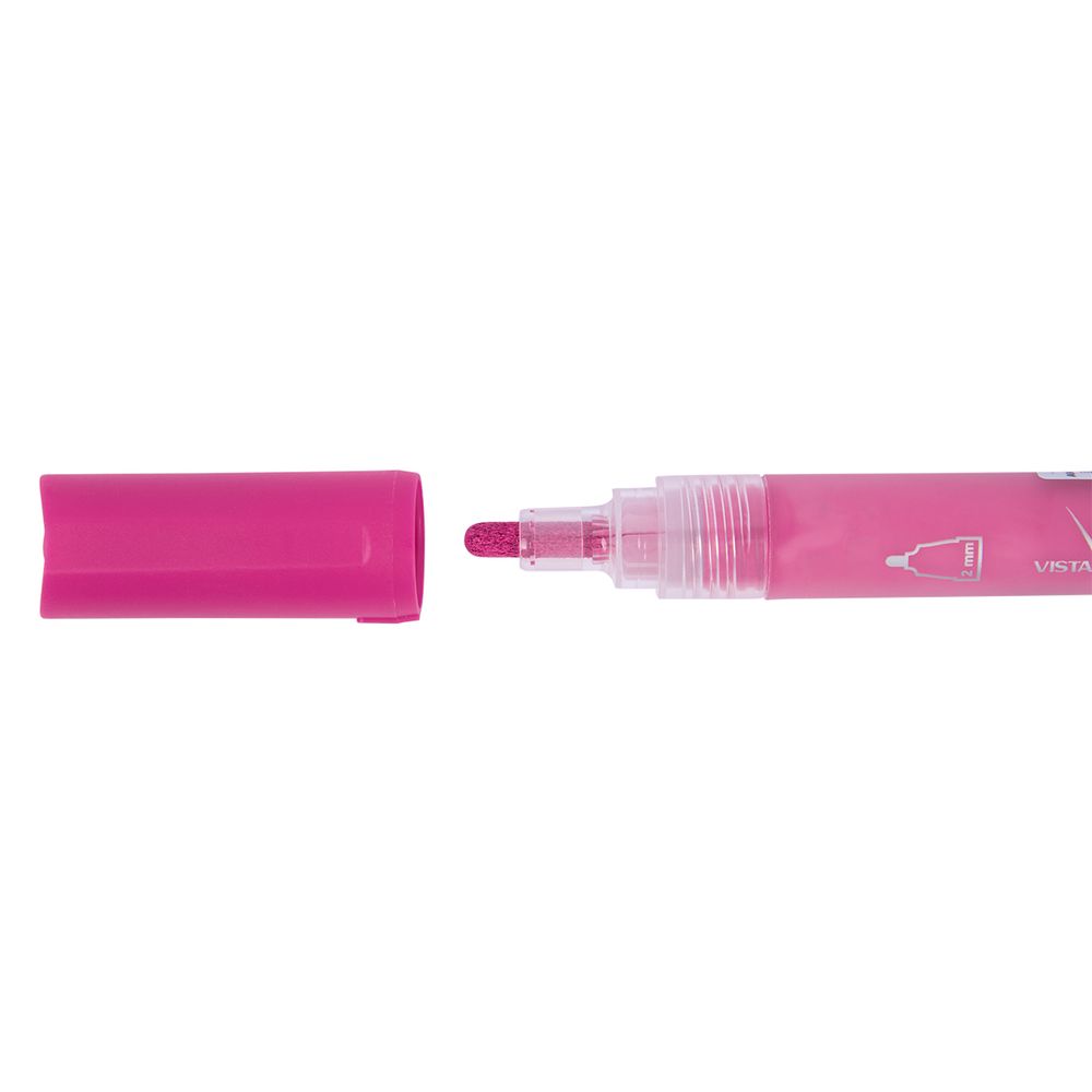 Маркер акриловый 2 мм, перо круглое, 10 шт, R417 малиново-розовый/rose red, AMV-01 Vista-Artista