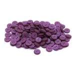 Пуговицы на 2 прокола 18L (11мм), пластик (col.15 фиолетовый), CR-K18M, 144 шт