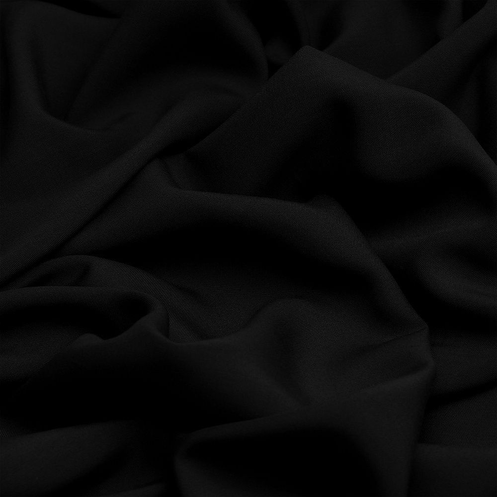 Штапель 110 г/м², 145 см / 2 метра, TBY-Vi-30-12.2, цв.12 черный