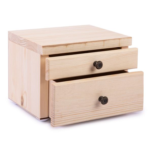 Заготовка деревянная Комод 2 ящика, сосна, 20х15х14 см, ВД-1091 Mr.Carving