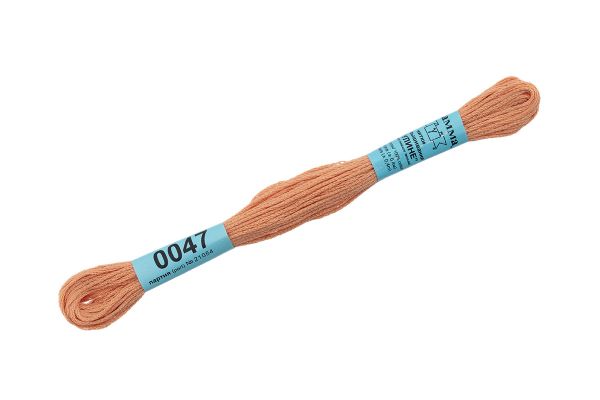 Мулине Gamma 100% хлопок, цв.0047 персиковый, 24 мотка по 8 метров