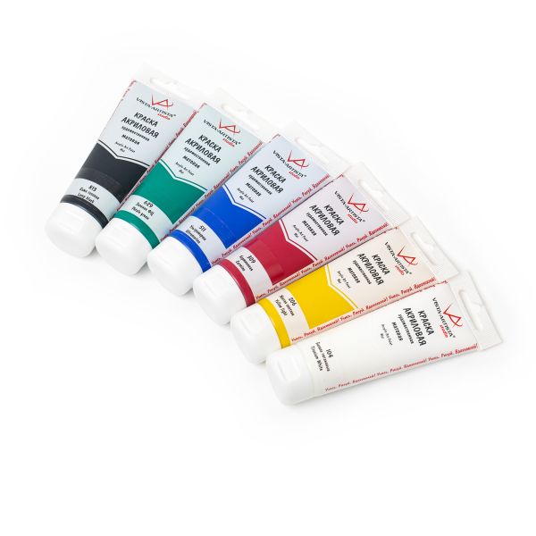 Краска акриловая набор 6 цв.х75 мл, матовые, Vista-Artista VAAMS-0675