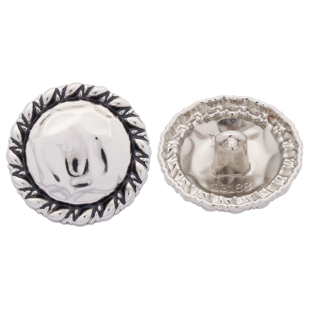 Пуговицы на ножке 36L=23 мм, металл, Silver (серебристый), 10 шт, MP01