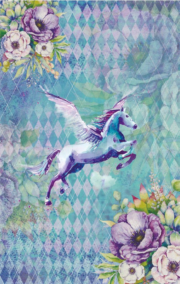 Бумага рисовая 32х22 см, 0081 Пегас, Love2art KPR/R