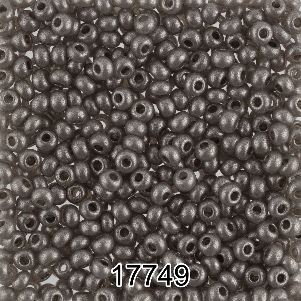 Бисер Preciosa круглый 10/0, 2.3 мм, 500 г, 17749 (Ф477) серый