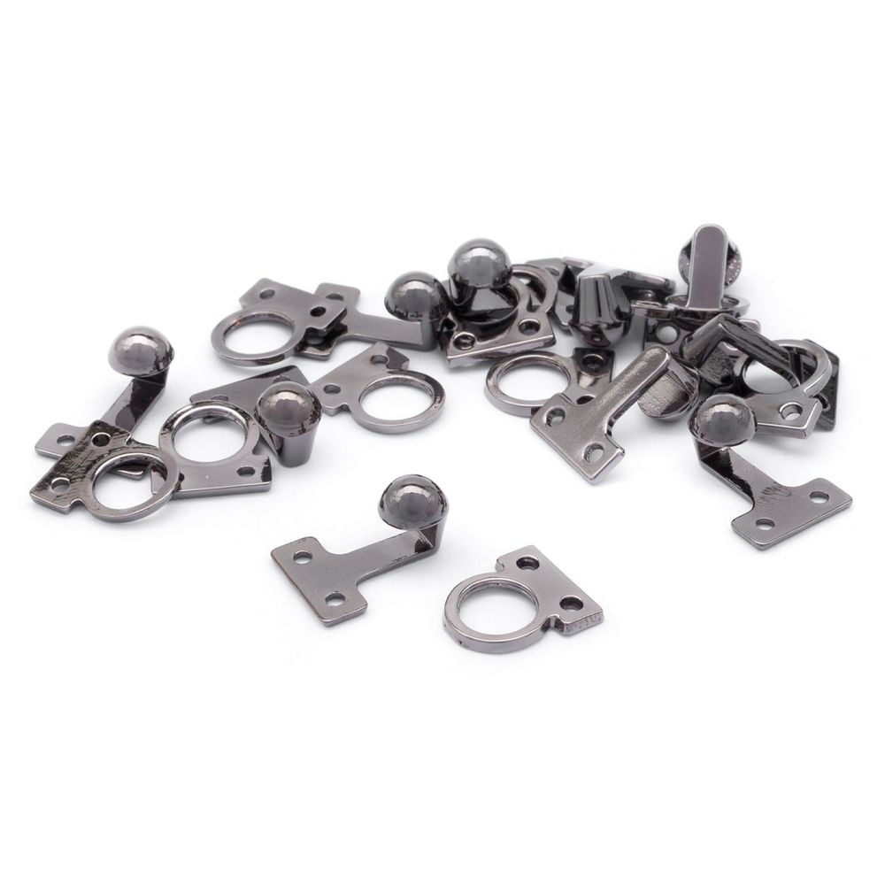 Крючки пришивные декоративные 10х21 мм, чер.никель, 10 шт