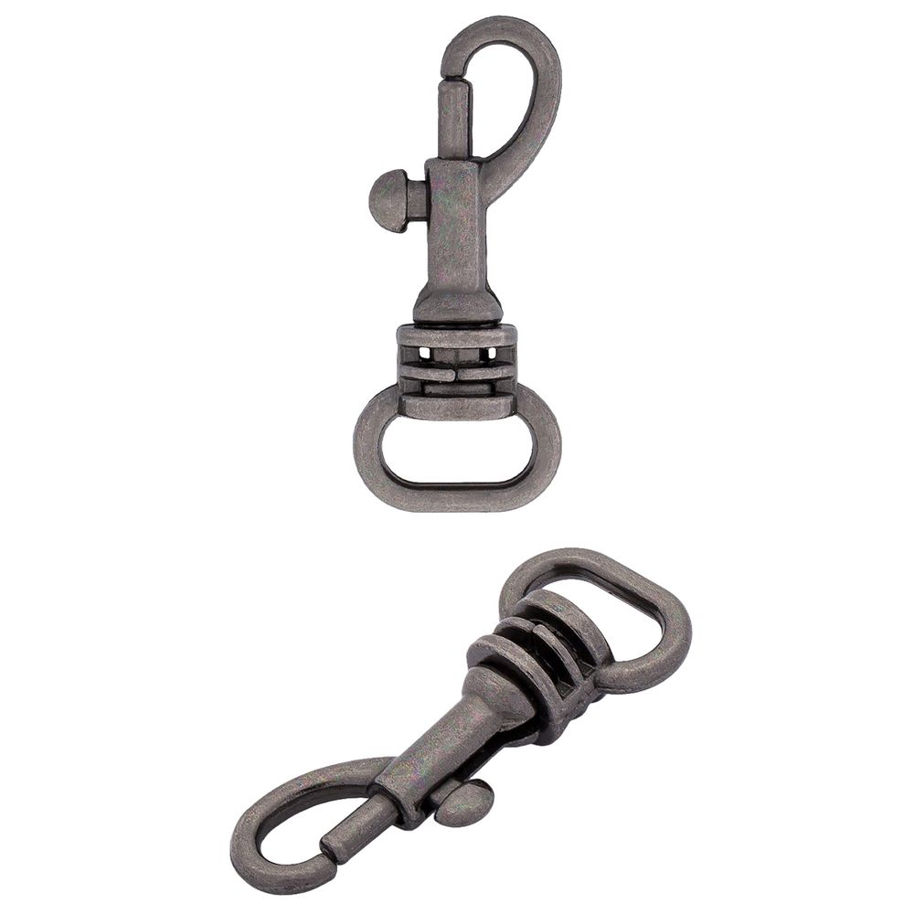 Карабин металл 10.0 мм (14х32 мм), цв.чер.никель, 20 шт