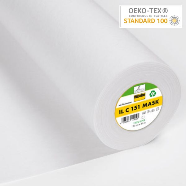 Флизелин пришивной IL C 151 MASK, 90см*25м, белый, 53592777, Freudenberg, 50 м