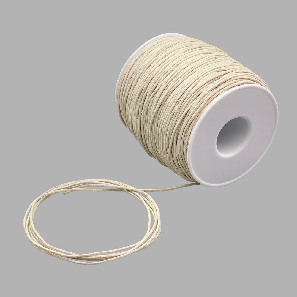 Шнур вощеный ⌀1.0 мм / 100 метров, 0371-9002 (С571 св.бежевый)