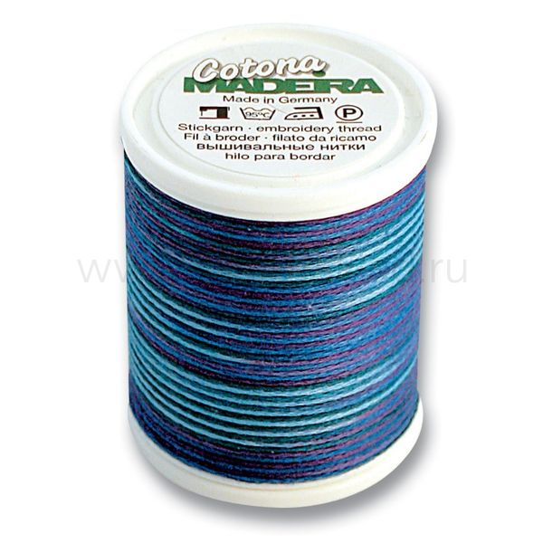 Нитки оверлочные хлопок Madeira Cotona №4, 100 м, цв. 2408, 9304, 5 катушек