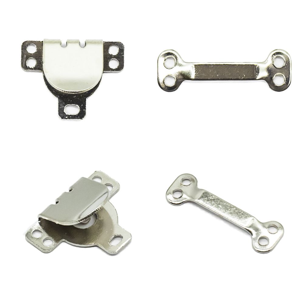 Крючки пришивные 18 мм (16х13 мм), никель, упак. 3 компл, Hobby&Pro, 5 упак