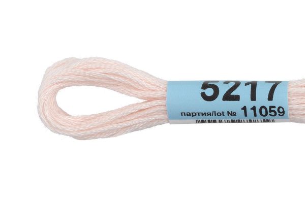 Мулине Gamma 100% хлопок, цв.5217 бл.бл.розовый, 24 мотка по 8 метров