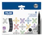 Набор фломастеров-кистей металлик 6 цв, 6 шт, 0612606MET, Milan