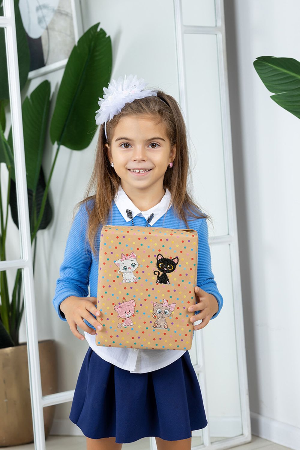 Алмазная (кристальная) мозаика Фрея, наклейки Котята, 7.5х9 см