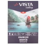 Альбом для акварели 300 г/м², A3 29.7х42 см, склейка с одной стороны 12 л, 25% хлопок, среднезернистая, Vista-Artista WCCC-A3
