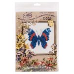 Набор для вышивания нитками РС Студия, Бабочка синяя 11х13 см