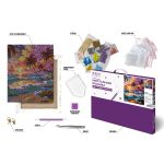 Кристальная (алмазная) мозаика Фрея ALPD-310, на подрамнике, Закат над океаном, 40х50 см