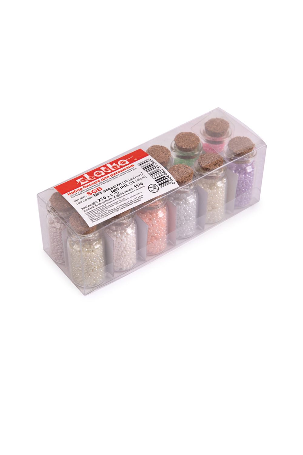 Набор бисера для рукоделия №5 ассорти мат. крашенный, Zlatka SGB