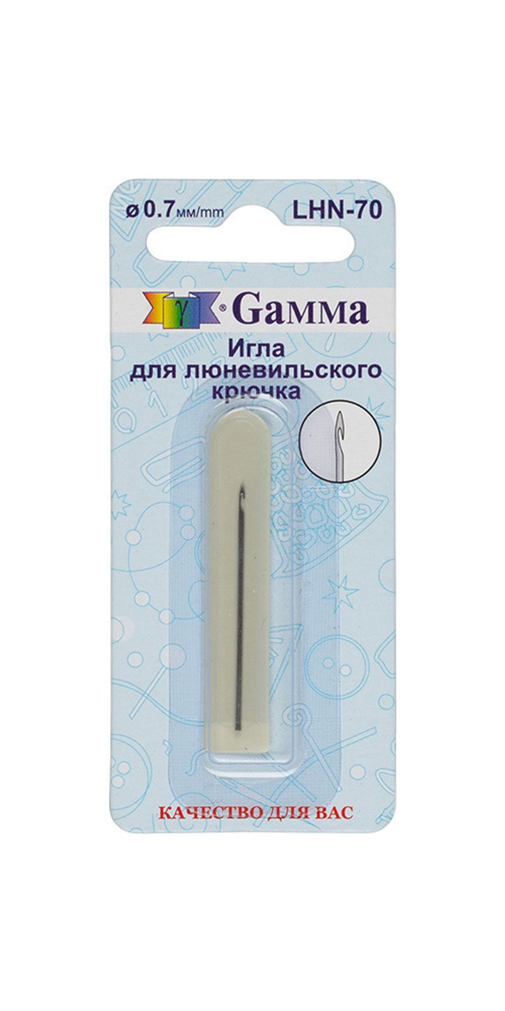 Иглы ручные для люневильского крючка ⌀0.7 мм, 3 см, Gamma LHN-70