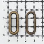 Люверсы металл овальные 24х8 (внутр.), 28х12 (внешн.), металл (≈1000 шт) New Star, антик