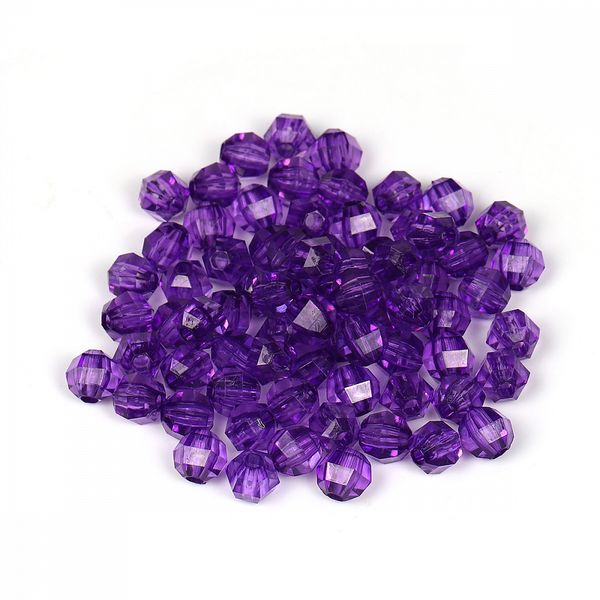 Бусины акрил ⌀10 мм, MG.3244-07, цв.07 фиолетовый, 500 г, Magic4Hobby