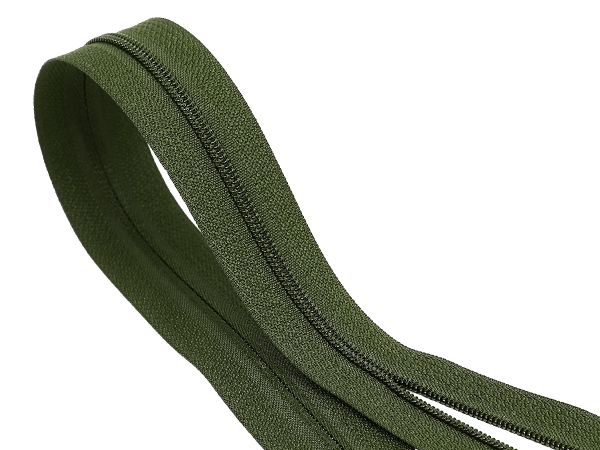 Молния рулонная витая (спираль) Т3 (3 мм), УСИЛЕННАЯ, НА БОБИНЕ, S-567 хаки (цв.SBS) / 200 метров