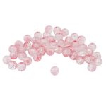 Бусины стекло ⌀8 мм, кракле, 46 шт, Astra&Craft, SY 24 градиент прозрачный/розовый, 1301138