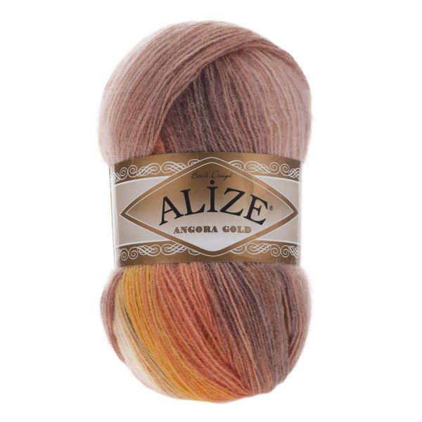 Пряжа Alize (Ализе) Angora Gold Batik / уп.5 мот. по 100 г, 550м, 4741 секционный A