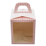 Коробка под кулич с окном 15х15х18 см, №2 Пасхальный букет, S-Chief CBC-010