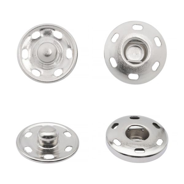 Кнопка пришивная металл ⌀19.0 мм (никель), 20 шт