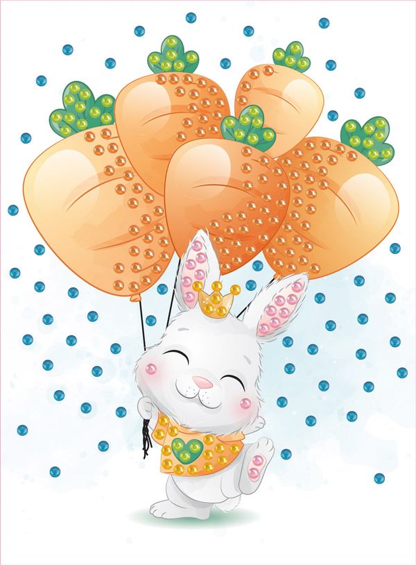 Мозаика 19.5х26.5 см, №27 Милый зайчик, Hobbius MDS-05