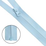 Молния спираль (витая) Т7 (7 мм) 1 зам., разъем., 60 см, скрытое звено, водонепрониц., 183 голубой, 5 шт