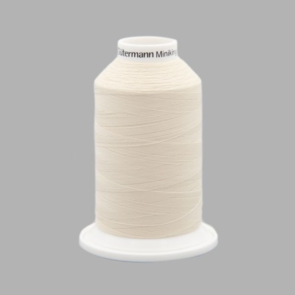 Нитки оверлочные Gutermann Miniking, 1000м, 802 молочно-бежевый, 5 катушек