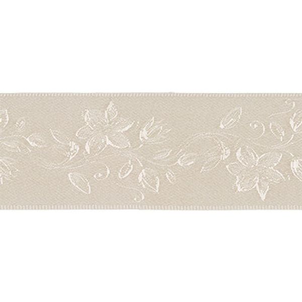 Лента (тесьма) жаккардовая 90.0 мм / 10±0.5 метров, экрю, Gamma STJ-01-19