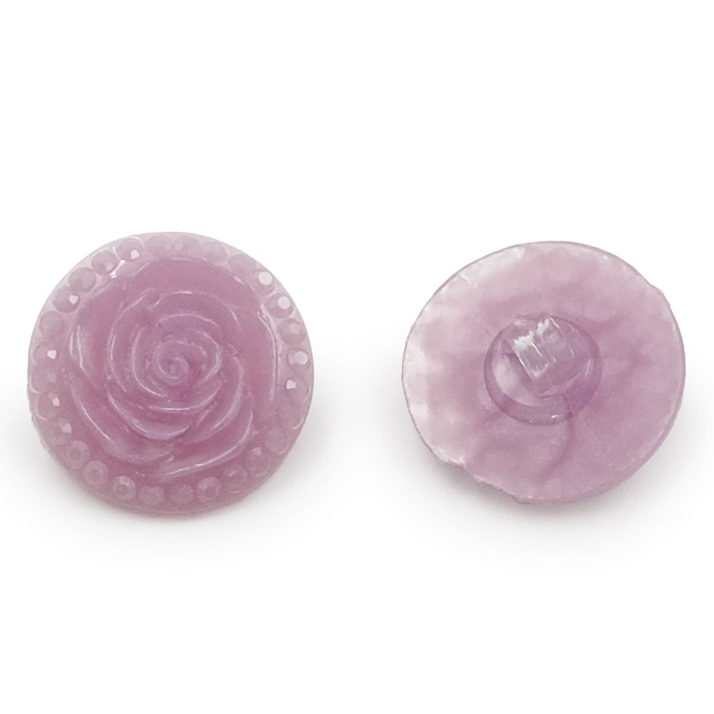 Пуговицы на ножке Розочки, 10 шт (6 св.сиреневый)