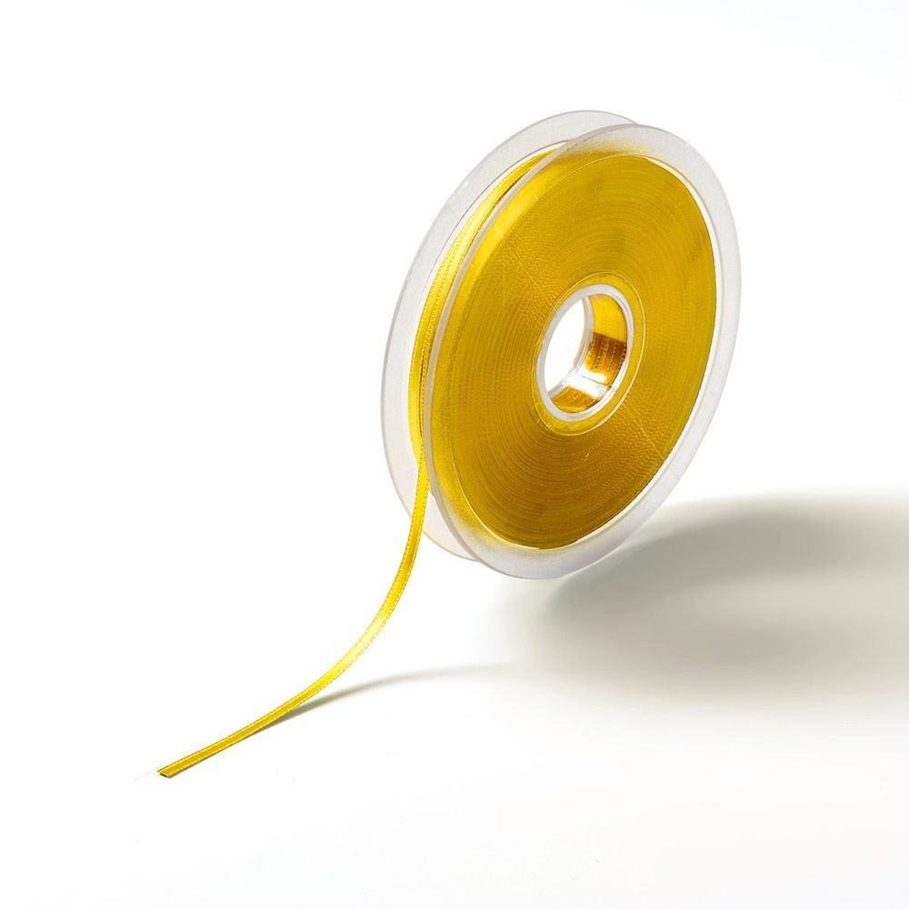 Лента атласная 2-сторонняя 03.0 мм, 50 м, Prym, 31 лимонный /TOS/