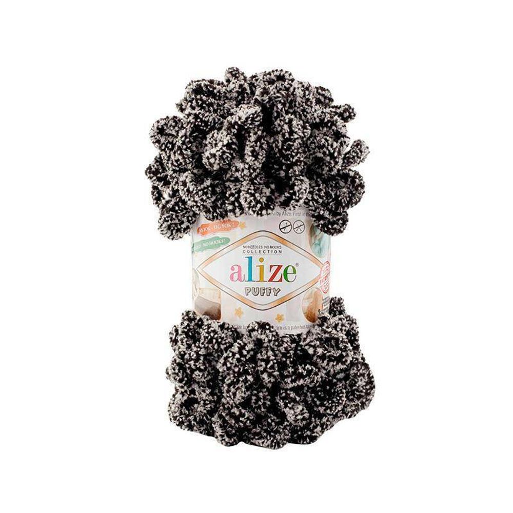 Пряжа Alize (Ализе) Puffy / уп.5 мот. по 100 г, 9.5м, 799 панда