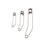 Булавки английские изогнутые ассорти серебро 30 шт, 28 мм, 38 мм, 57 мм, Gamma PAK-030