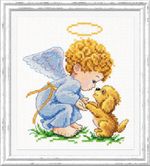 Набор для вышивания нитками Чудесная игла, Мой добрый ангел, 13х14 см