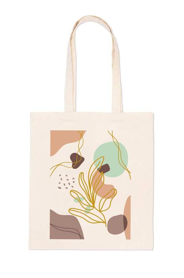 Раскраска на сумке Фрея, раскраска на сумке Флористическая абстракция