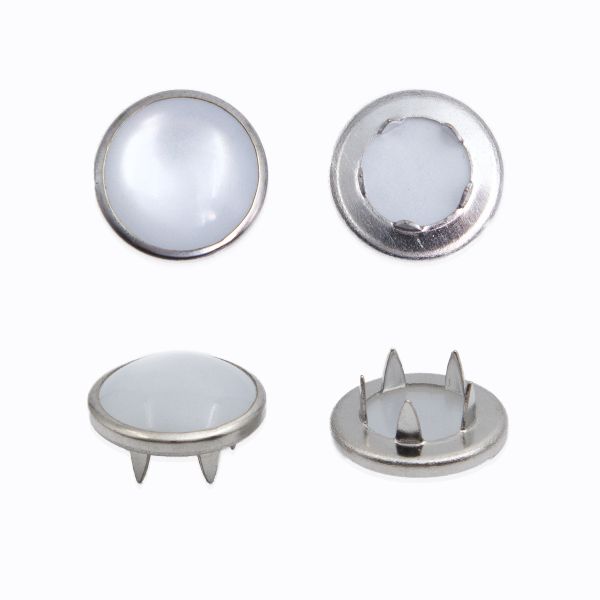 Часть кнопки рубашечная (джерси) жемчужинки Перламутр ⌀11.5 мм (A-часть), цв.металл, никель, 1829/11,5, 100 шт, BIG