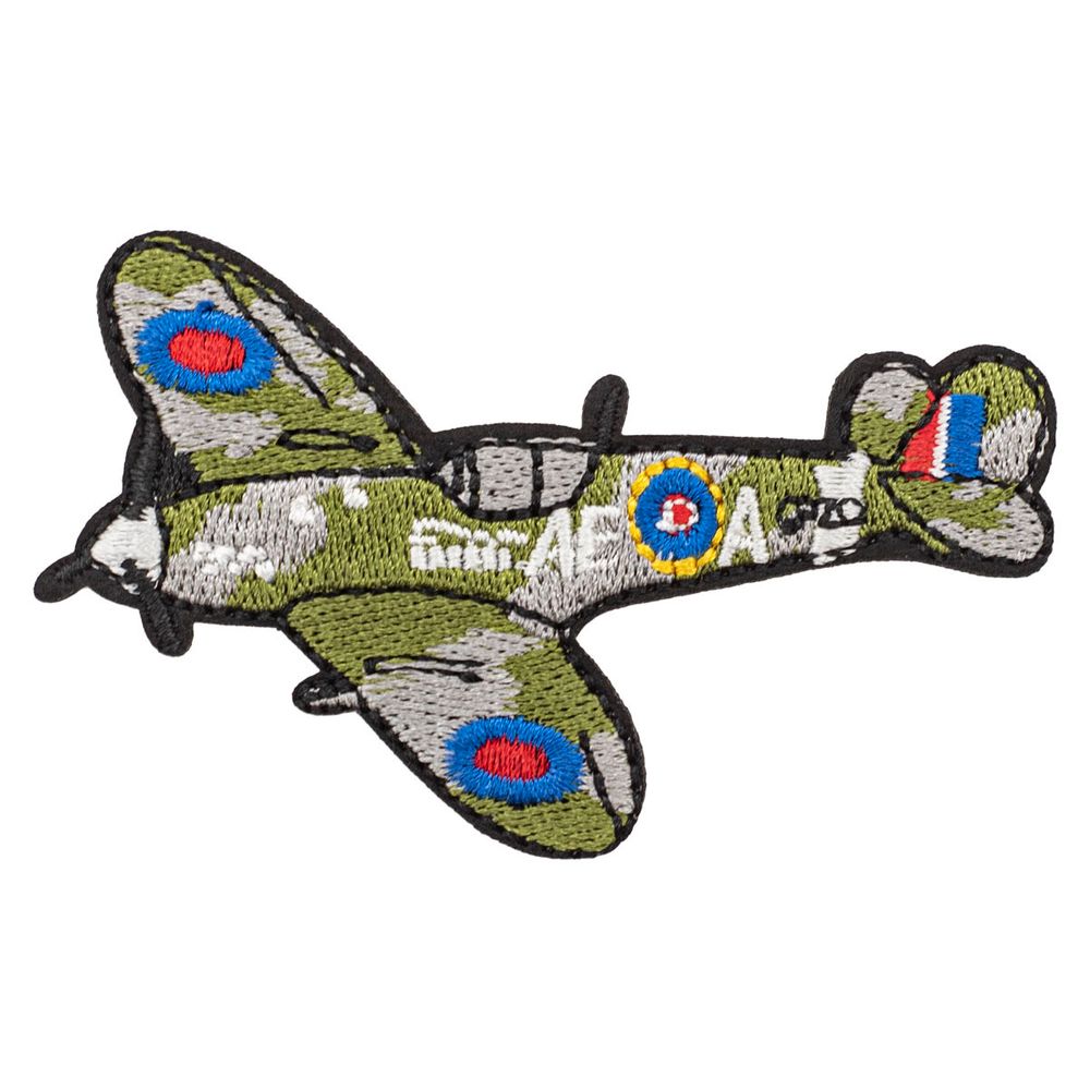 Термоаппликация "Военный самолет", 7.8х5.5см