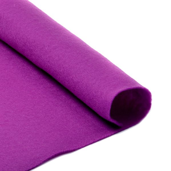 Фетр рулонный жесткий 1.0 мм, 100 см, рул. 1 метр, цв. 619 сирень