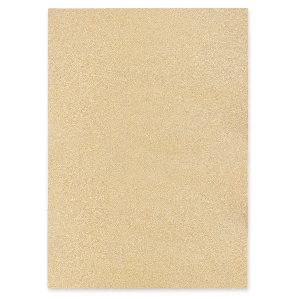 Бумага цветная глиттерная 250 г/м², А4, 21х29.7 см, 10 шт, 02-золото (gold), Vista-Artista GLIT-A4