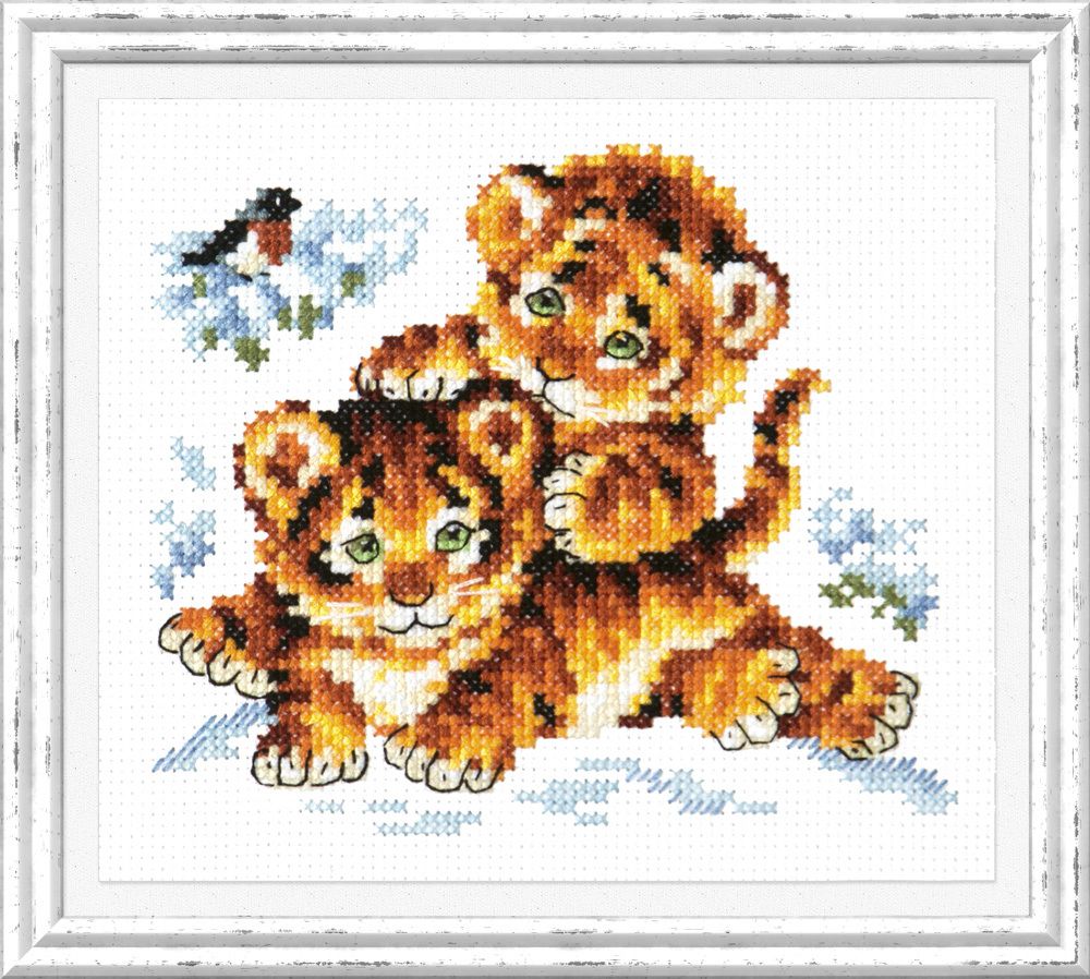 Набор для вышивания нитками Чудесная игла, Безмятежное детство, 14х12 см