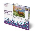 Алмазная (кристальная) мозаика Фрея ALPD-131, на подрамнике Олень в горах, 40х30 см