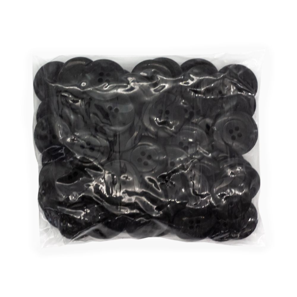 Пуговицы 4 прокола 36L (23мм), (Black (черный)), 72 шт, S090179