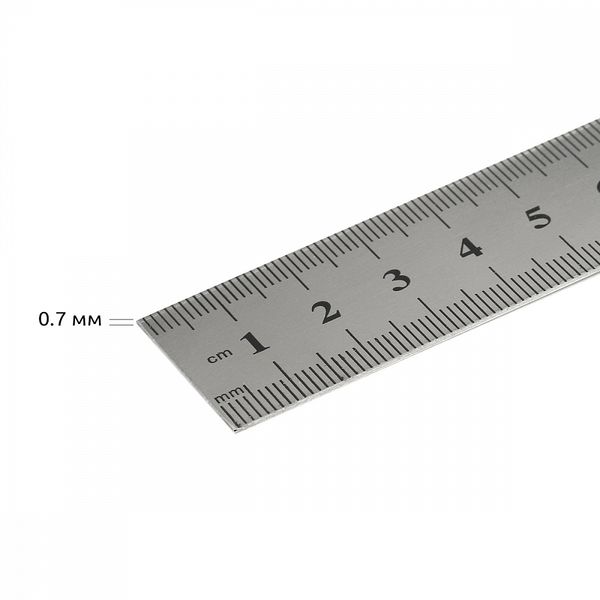 Линейка стальная Maxwell 50 см / 0.7 мм, MAX.8112 ПВХ чехол